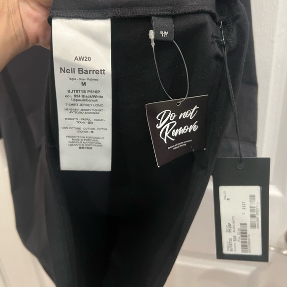 NWT - Neil Barrett Black Untitled T-Shirt - Picture 6 of 6